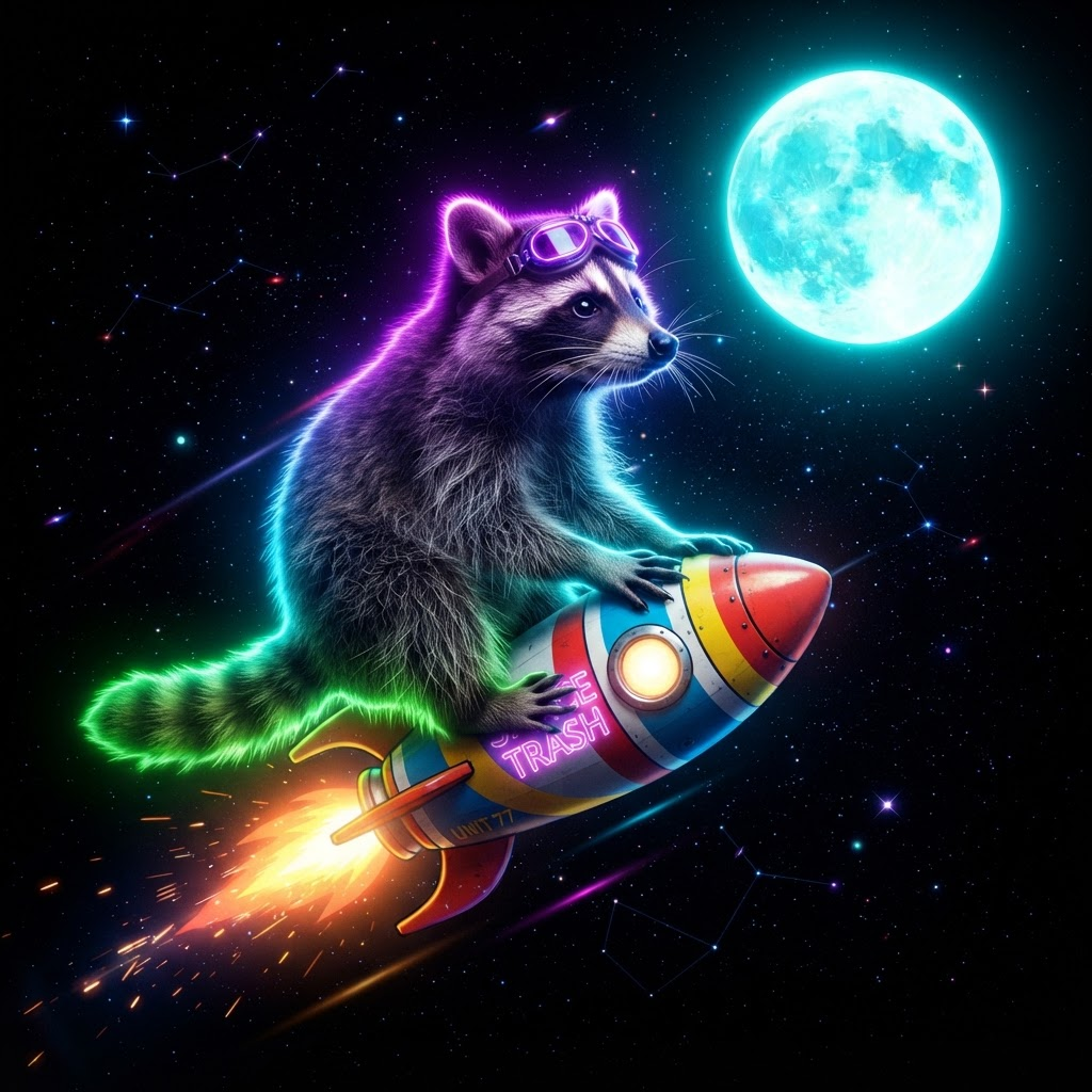 To the moon, glowing all the way